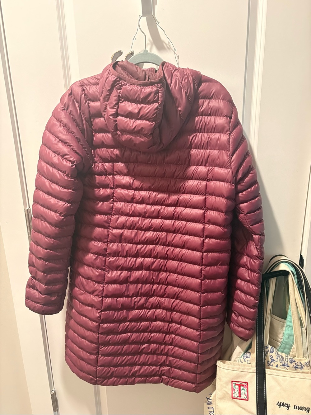 Marmot Women's Long Hooded Puffer Coat - Wine - Picture 3 of 3